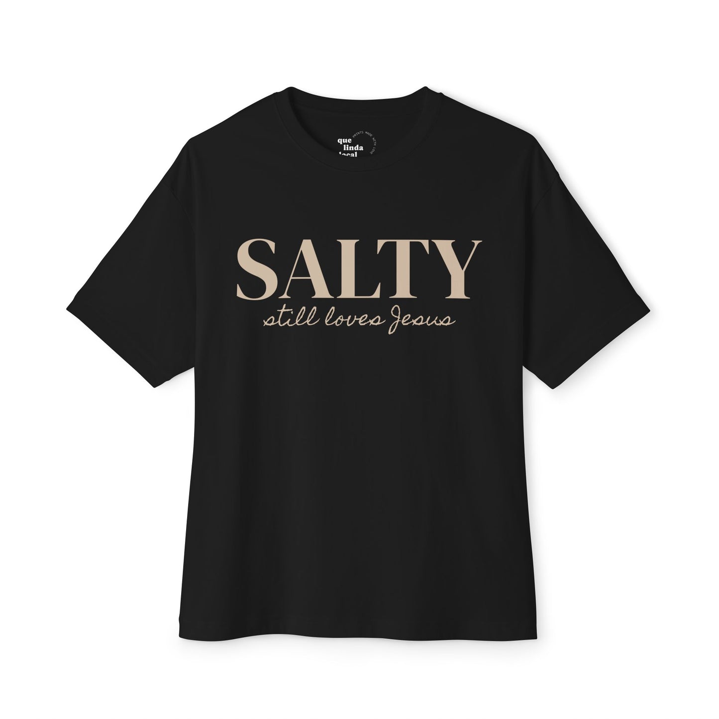 SALTY still loves Jesus | Unisex Oversized Boxy Tee