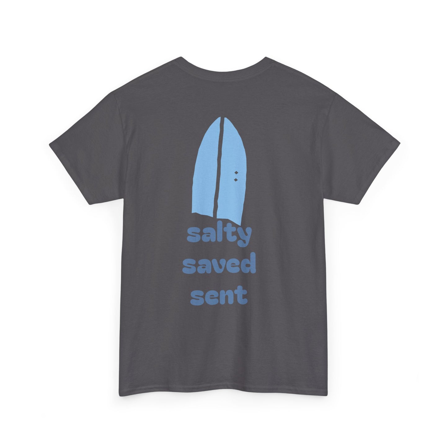 salty + saved + sent T-Shirt | minimalist script coastal faith tee