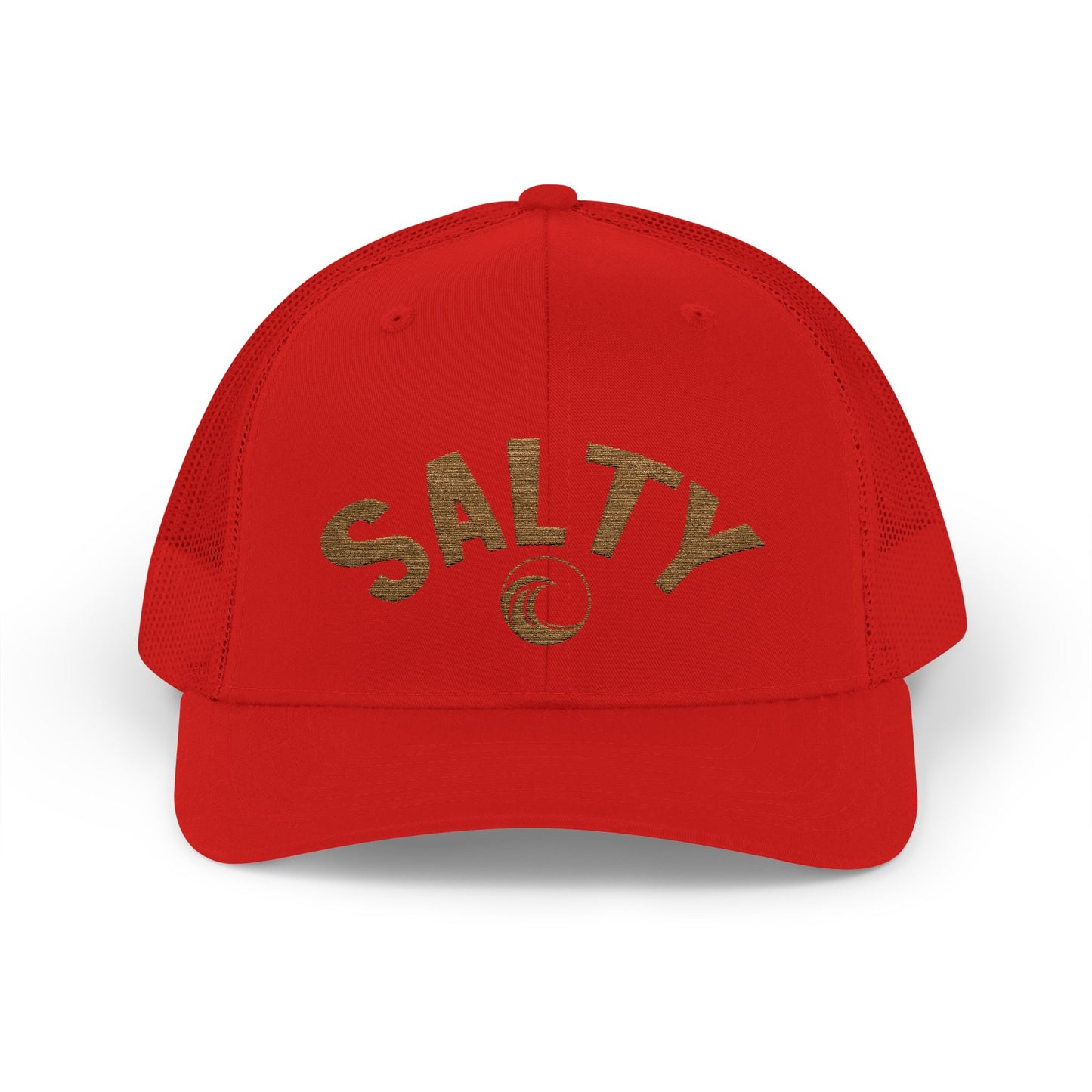Salty Trucker Hat | 'Old Gold' Text Snapback