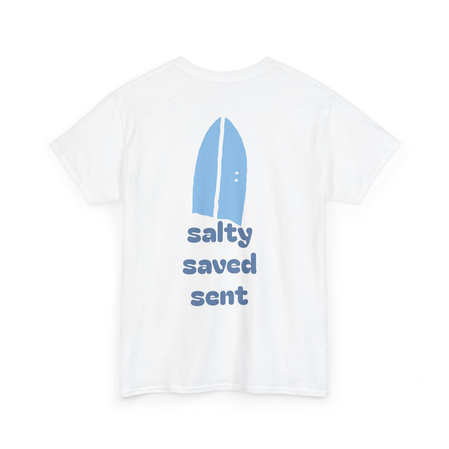salty + saved + sent T-Shirt | minimalist script coastal faith tee