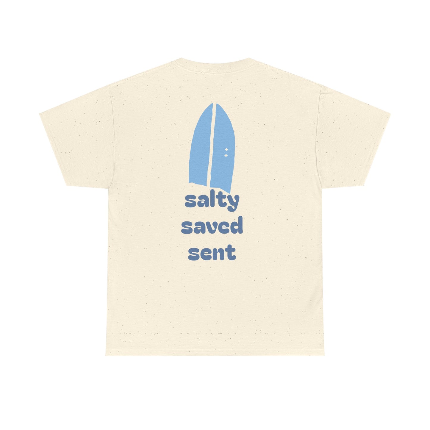 salty + saved + sent T-Shirt | minimalist script coastal faith tee