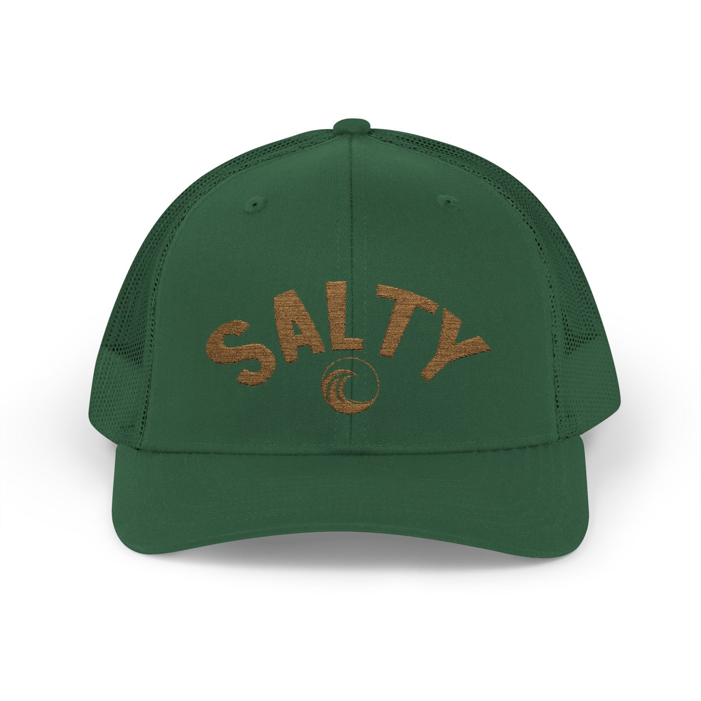 Salty Trucker Hat | 'Old Gold' Text Snapback