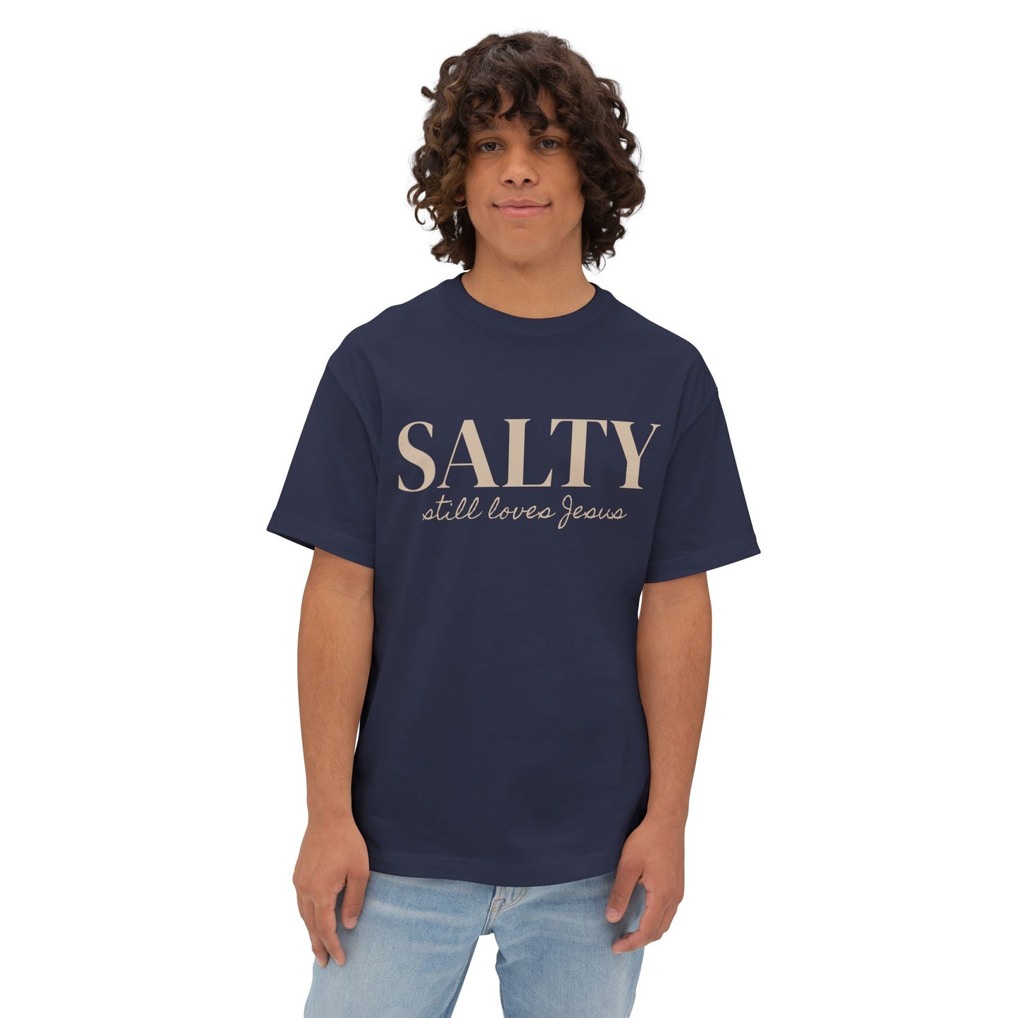 SALTY still loves Jesus | Unisex Oversized Boxy Tee