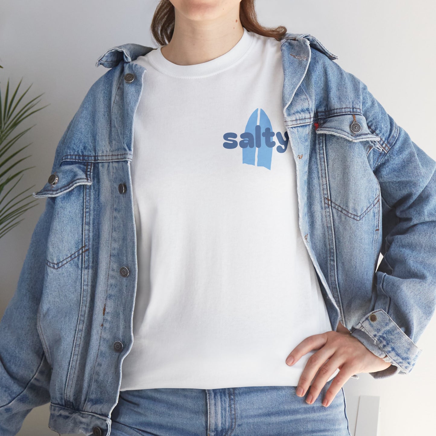 salty + saved + sent T-Shirt | minimalist script coastal faith tee