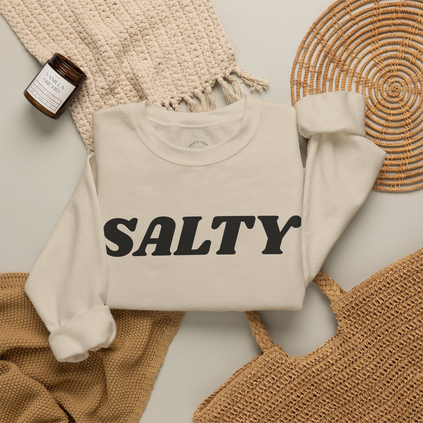 Salty text sweatshirt | 'You are the salt of the earth' Matthew 5:13 back