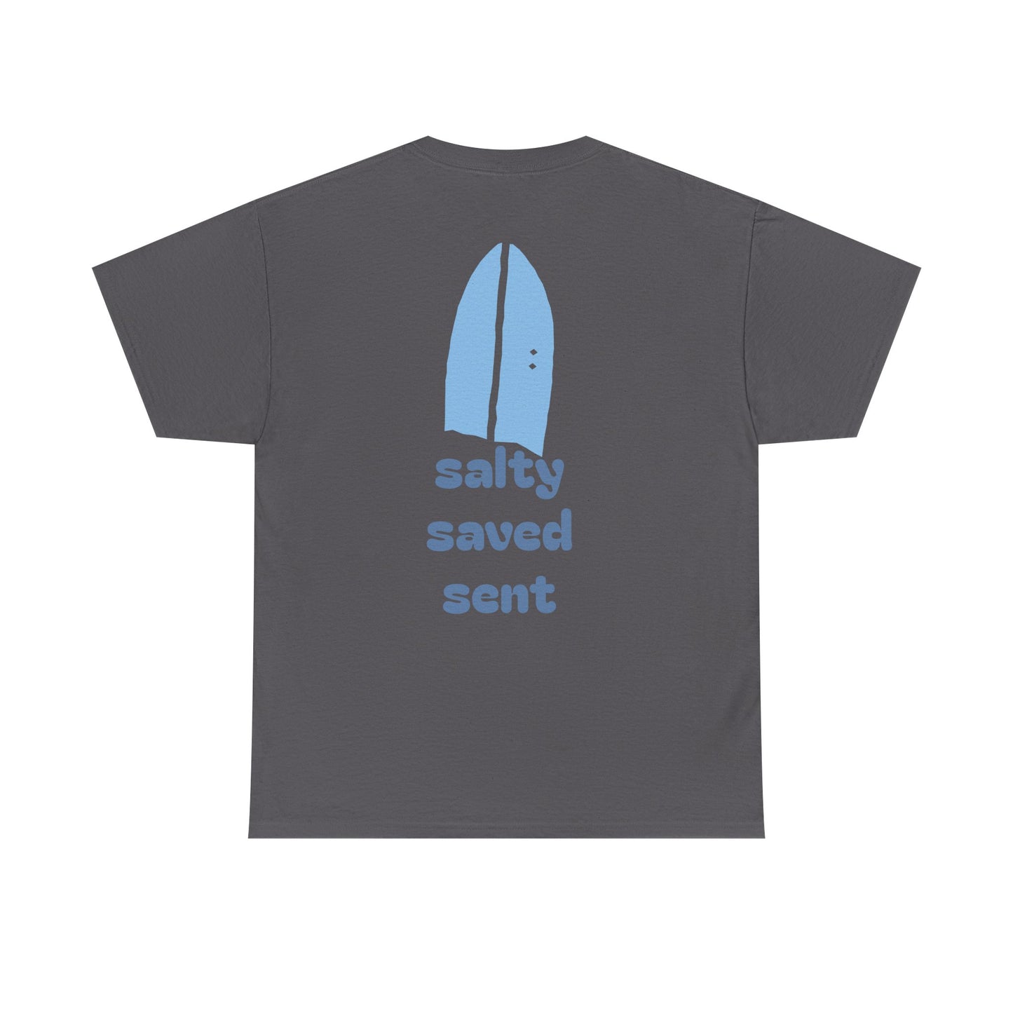 salty + saved + sent T-Shirt | minimalist script coastal faith tee