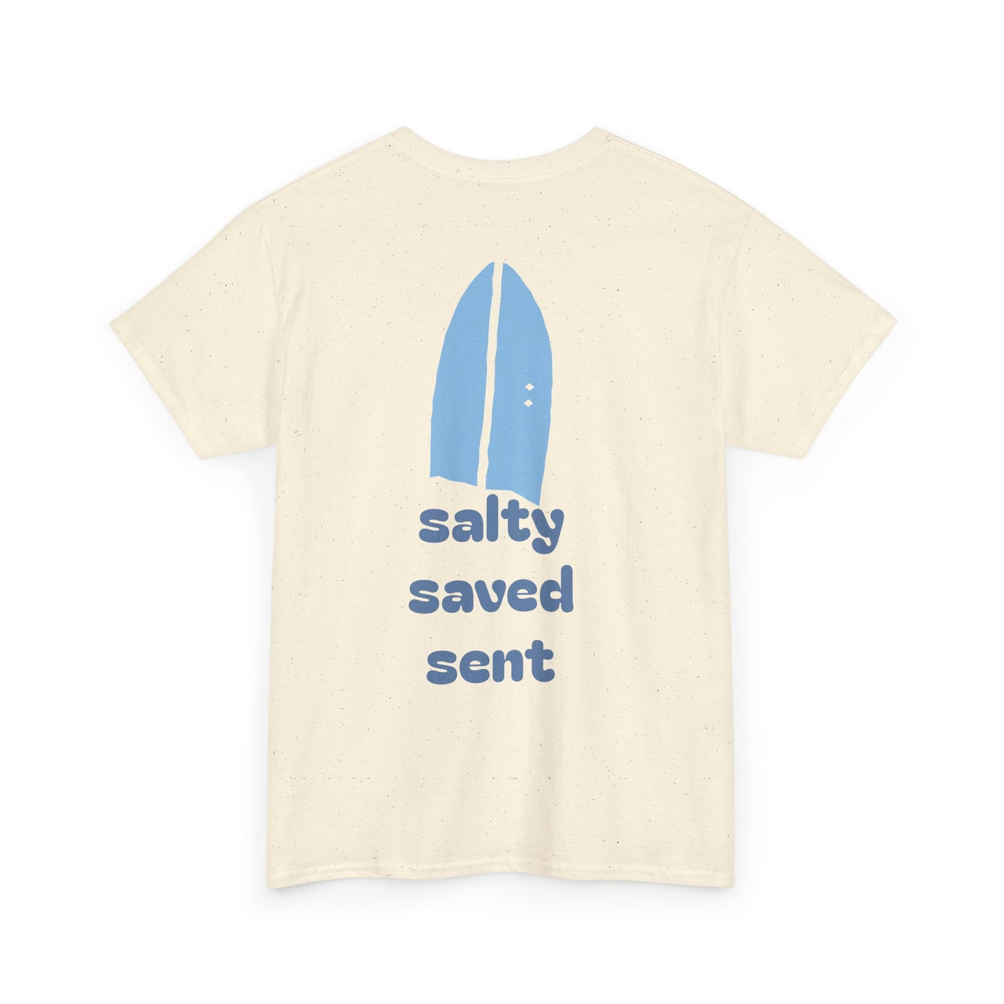 salty + saved + sent T-Shirt | minimalist script coastal faith tee