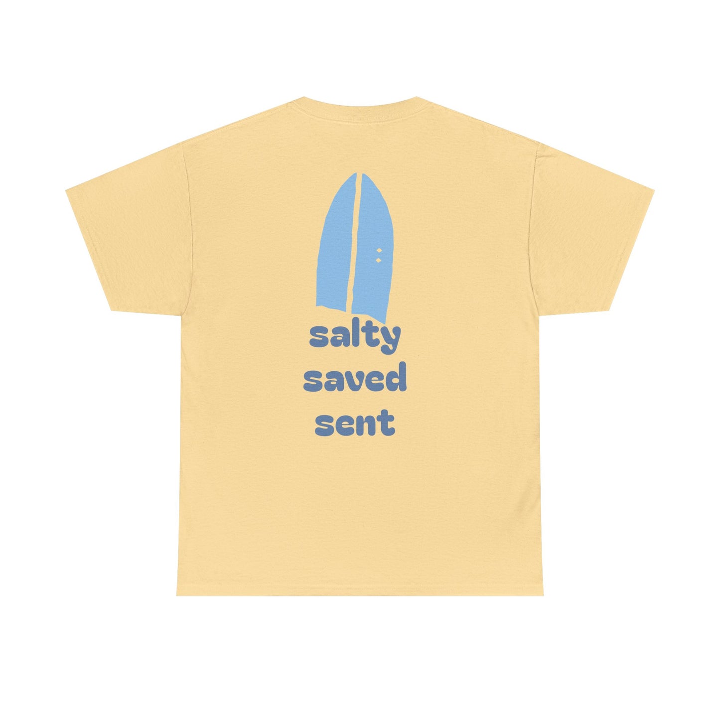salty + saved + sent T-Shirt | minimalist script coastal faith tee