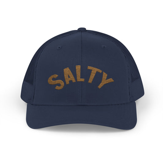 Salty Mama Trucker Hat | 'Old Gold' Text Snapback Cap